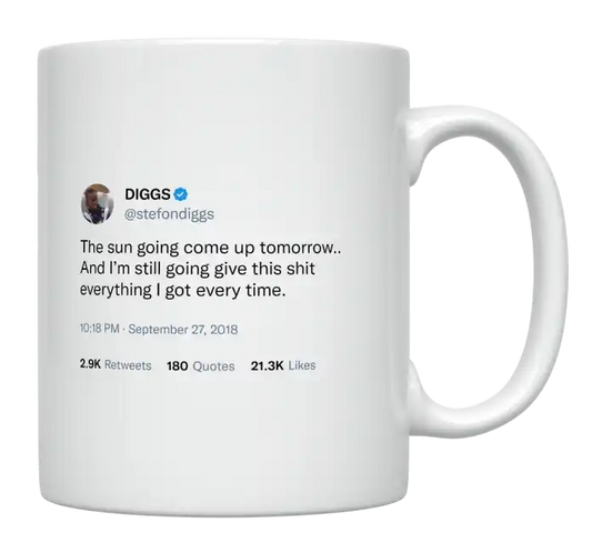 Stefon Diggs - I’m Giving It My All-tweet on mug