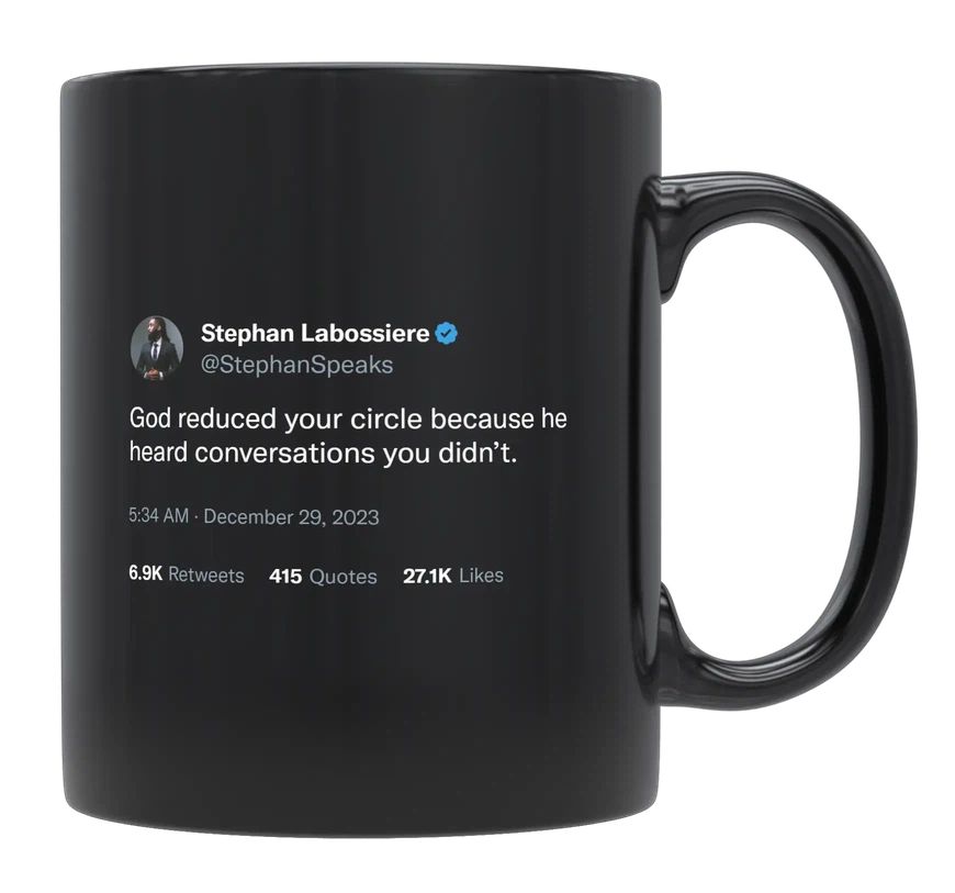 Stephan Labossiere - God Reduced Your Circle- mug