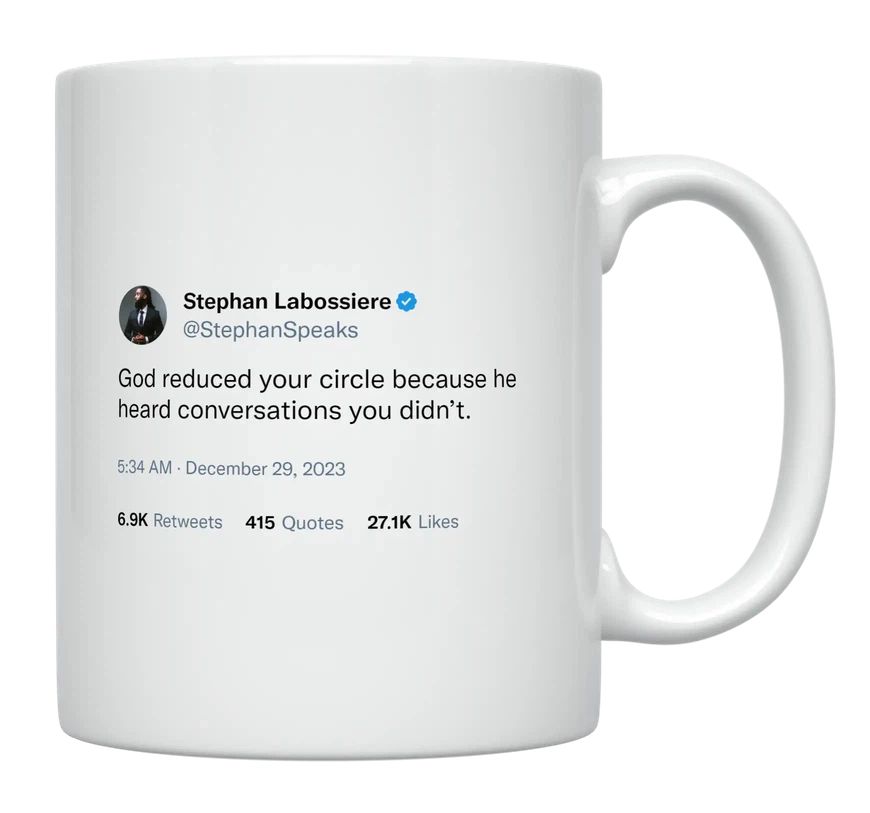 Stephan Labossiere - God Reduced Your Circle- mug