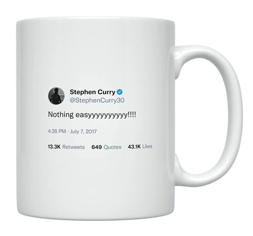 Stephen Curry - Nothing Is Easy- mug