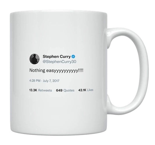 Stephen Curry - Nothing Is Easy- mug