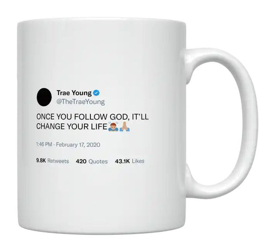 Trae Young - Follow God, It’ll Change Your Life- mug