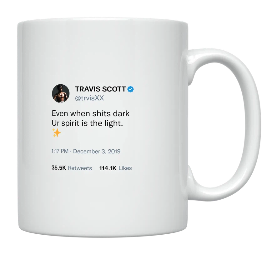 Travis Scott - Your Spirit Is the Light-tweet on mug