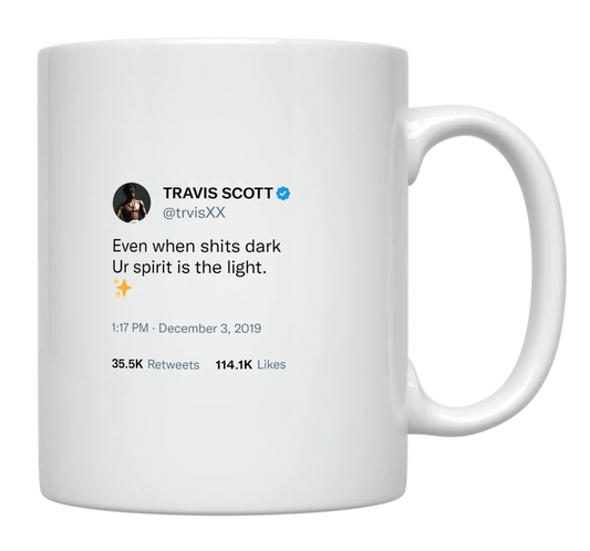 Travis Scott - Your Spirit Is the Light-tweet on mug