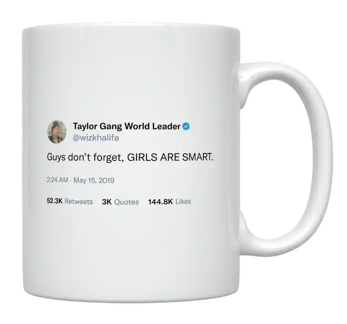 Wiz Khalifa - 2 Girls Are Smart- mug