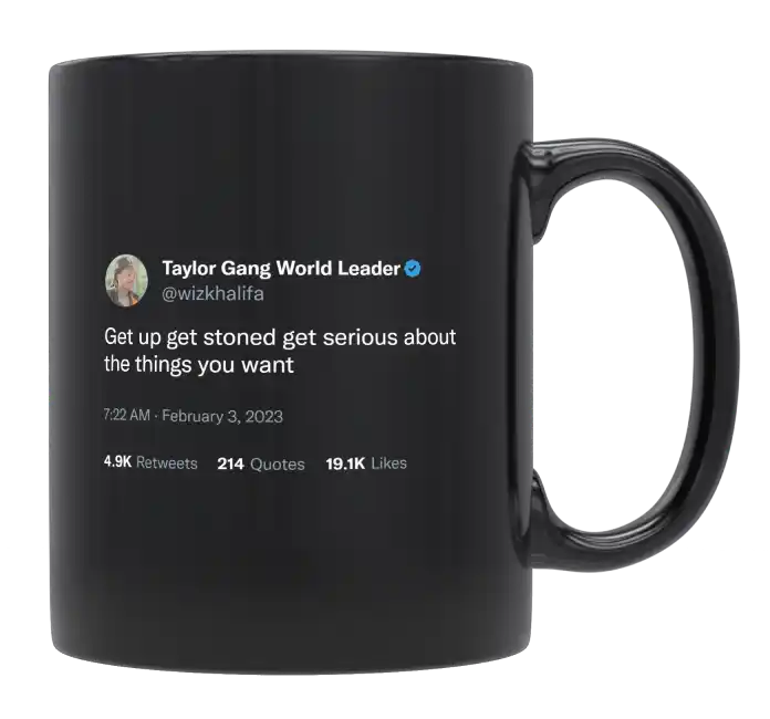 Wiz Khalifa - Get Serious About the Things You Want-tweet on mug