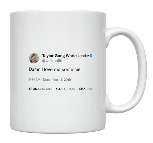 Wiz Khalifa - I Love Me Some Me-tweet on mug