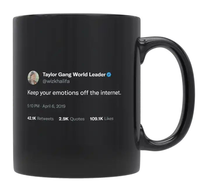 Wiz Khalifa - Keep Your Emotions off the Internet- mug