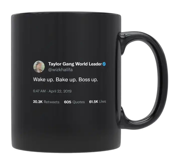 Wiz Khalifa - Wake Up, Bake Up, Boss Up- mug