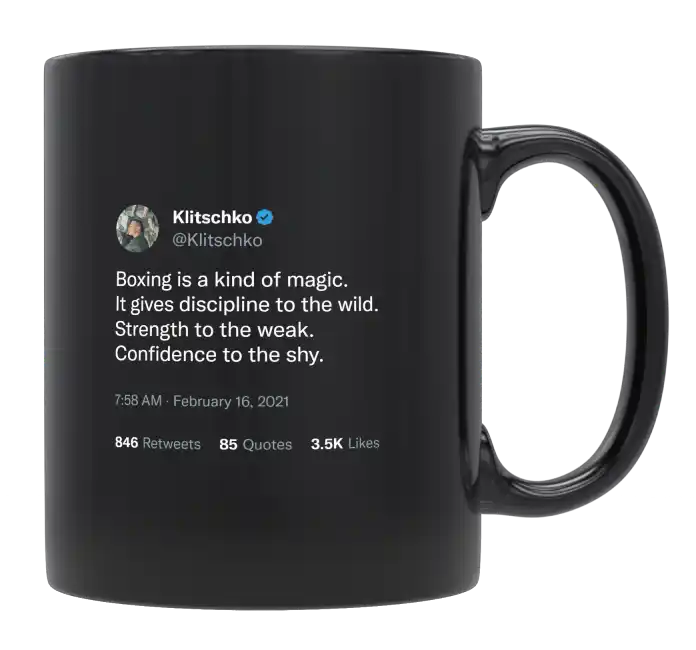 Wladimir Klitschko - Boxing Is Like Magic-tweet on mug
