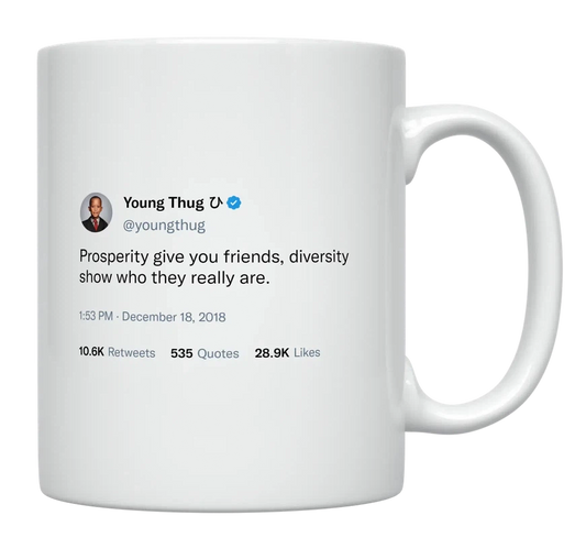 Young Thug - Prosperity and Diversity-tweet on mug