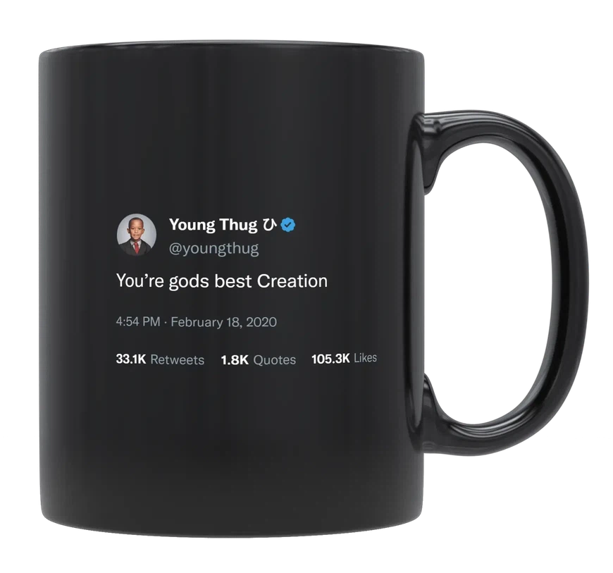 Young Thug - You’re Gods Best Creation-tweet on mug