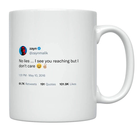 Zayn Malik - I See You Reaching but I Don’t Care- mug