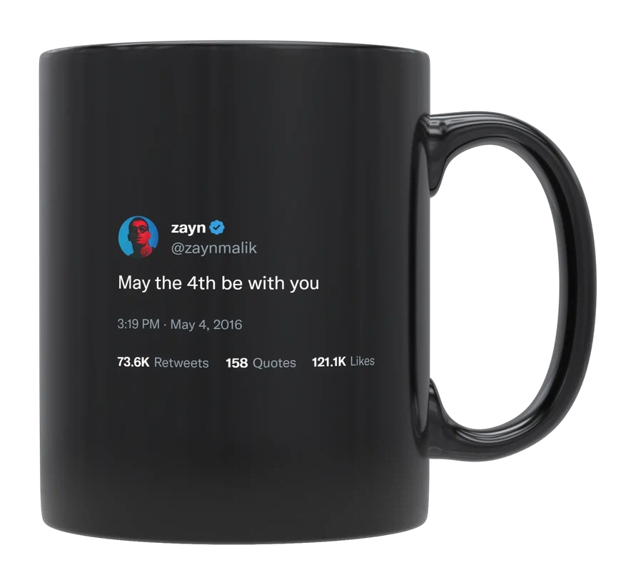 Zayn Malik - May the 4th Be With You-tweet on mug