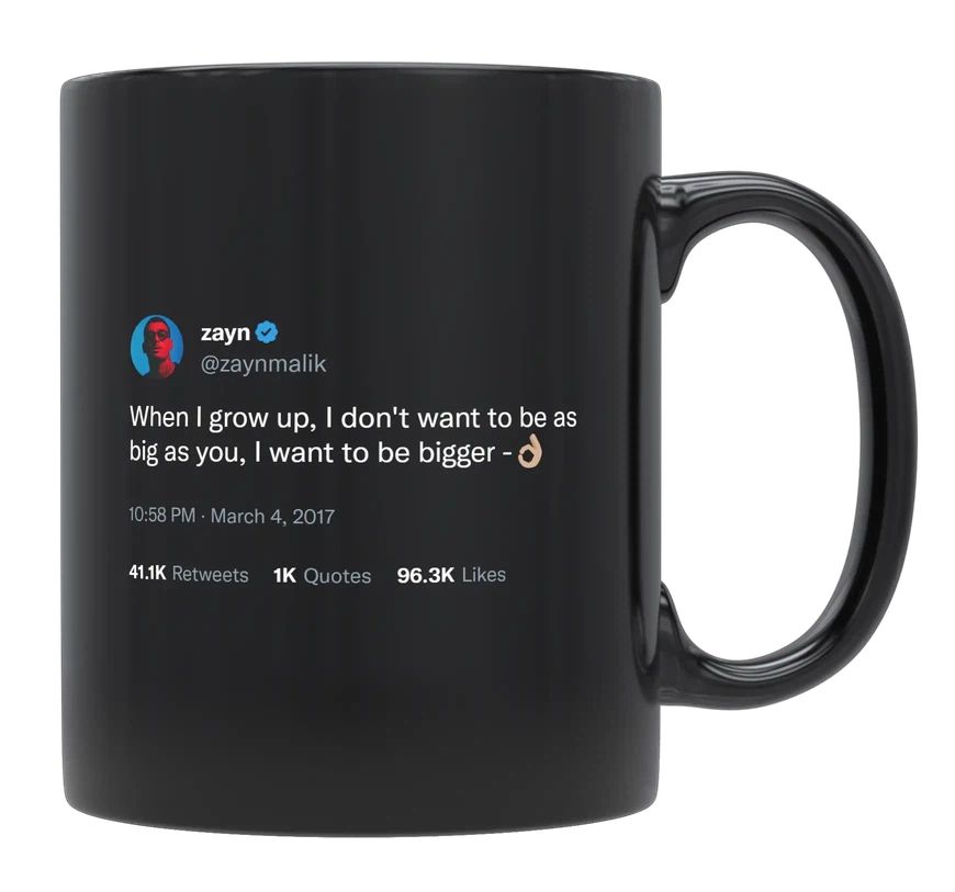 Zayn Malik - When I Grow Up, I Want to Be Bigger- mug