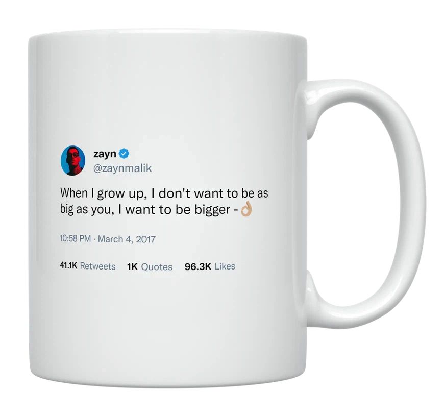 Zayn Malik - When I Grow Up, I Want to Be Bigger- mug