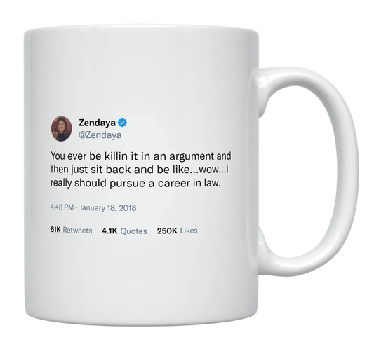 Zendaya - Winning an Argument-tweet on mug